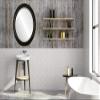 OVALCREST Oval Beveled Wall Mirror for Home Decor - Messina Style - Rubbed Black - 21x27 Outside Dimensions view 3