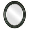 OVALCREST Oval Beveled Wall Mirror for Home Decor - Dorset Style - Hunter Green - 26x32 Outside Dimensions view 1