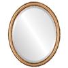 OVALCREST Oval Beveled Wall Mirror for Home Decor - Virginia Style - Gold Spray - 22x26 Outside Dimensions view 1