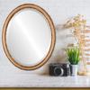 OVALCREST Oval Beveled Wall Mirror for Home Decor - Virginia Style - Gold Spray - 22x26 Outside Dimensions view 3