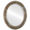 OVALCREST Oval Beveled Wall Mirror for Home Decor - Wright Style - Champagne Silver - 26x32 Outside Dimensions view 1