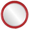 OVALCREST Round Beveled Wall Mirror for Home Decor - Virginia Style - Holiday Red - 26x26 Outside Dimensions view 1