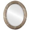 OVALCREST Oval Beveled Wall Mirror for Home Decor - Philadelphia Style - Champagne Silver - 24x34 Outside Dimensions view 1