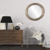 OVALCREST Oval Beveled Wall Mirror for Home Decor - Philadelphia Style - Champagne Silver - 24x34 Outside Dimensions view 3