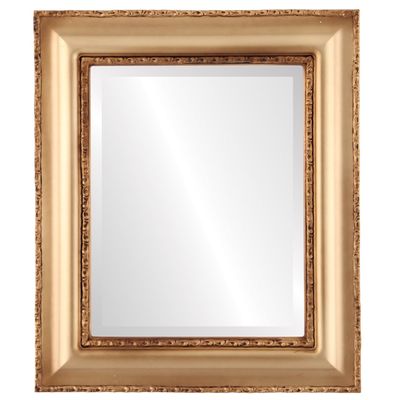 OVALCREST Rectangle Beveled Wall Mirror for Home Decor - Somerset Style - Desert Gold - 21x25 Outside Dimensions