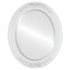 OVALCREST Oval Beveled Wall Mirror for Home Decor - Florence Style - Linen White - 44" x 34" view 1