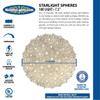 Novelty Lights 7.5in 100 Light Starlight Sphere, Red, Large Ornament Ball Light, 5ft Hanging Cord with S Hook, 12ft Power Cord with Stackable Plug, Commercial Grade view 2