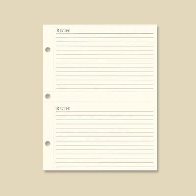 Gallery Leather Recipe Organizer Card Refill