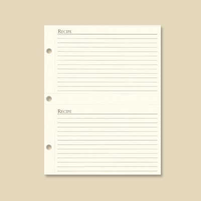 Gallery Leather Recipe Organizer Card Refill