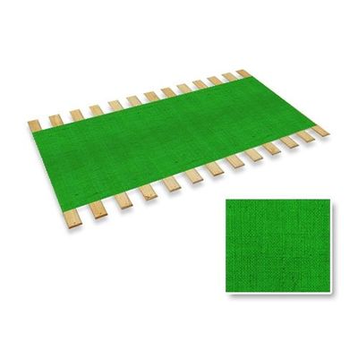 The Furniture Cove Full Size Custom Bed Slats With Green Burlap Fabric - Help Support Your Box Spring and Mattress