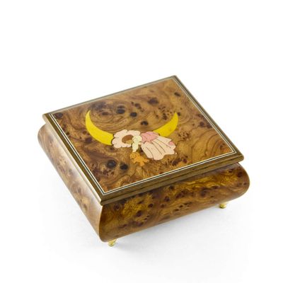 Nostalgic Wood Tone Child On Moon Sleeping with The Stars Sorrento Music Box - Many Songs to Choose - Stairway to Heaven