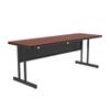 Correll 24"x72" Training & Computer Table, Cherry Rectangular High Pressure Laminate, 26" Keyboard Height Work Station, Heavy Steel Frame (CS2472-21) view 1