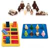 Building Bricks and Robots Ice Cube Tray or Candy Gummy Cake Decoration Molds view 3