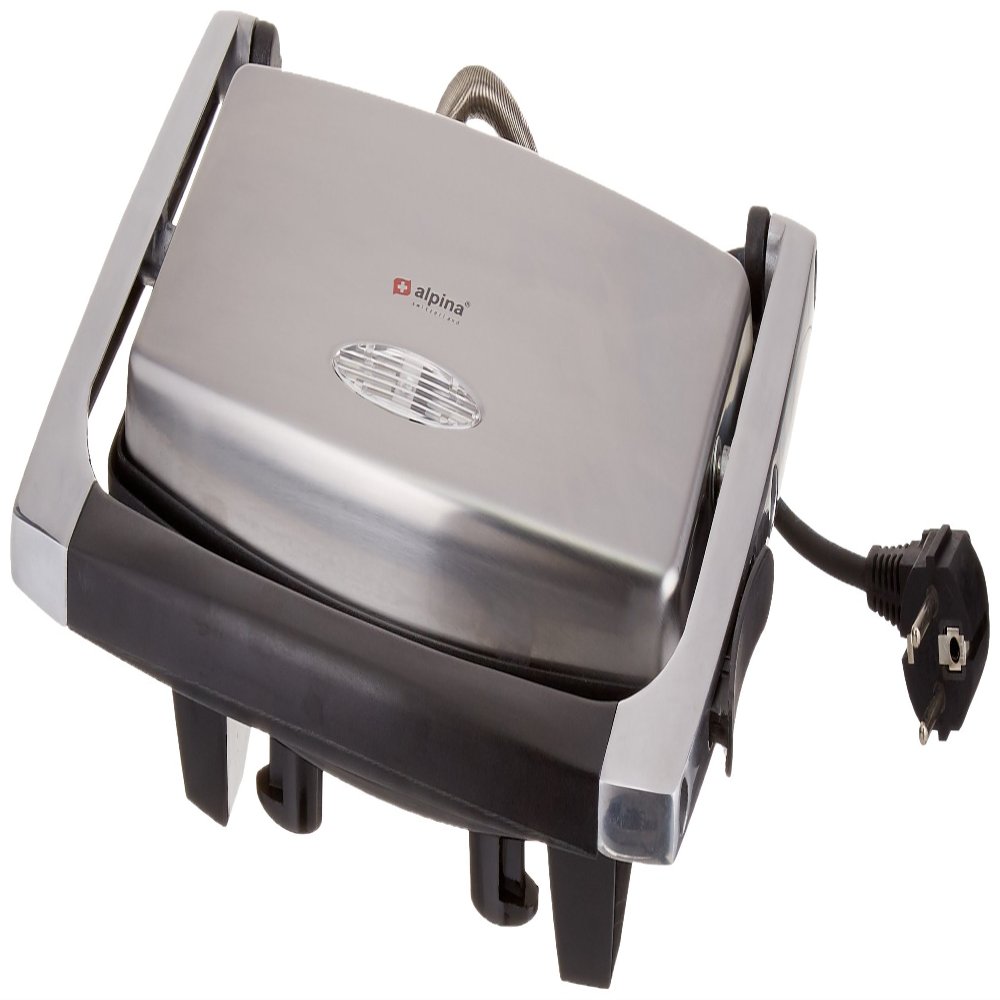 Alpina SF-6022 Panini Sandwich Grill, Silver
