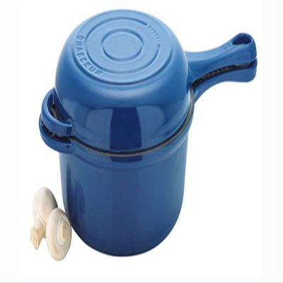 Chasseur Cast Iron French Combi Cook Sauce Pan with Fry Pan Lid, French Blue