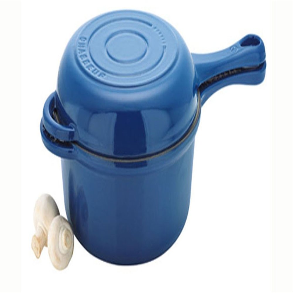 Chasseur Cast Iron French Combi Cook Sauce Pan with Fry Pan Lid, French Blue
