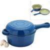 Chasseur Cast Iron French Combi Cook Sauce Pan with Fry Pan Lid, French Blue view 2