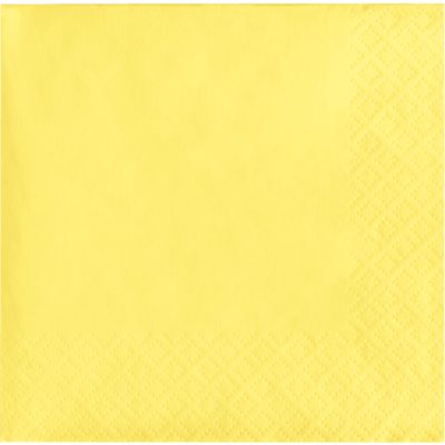500-Count Touch of Color 3-Ply Paper Beverage Napkins, Mimosa Yellow