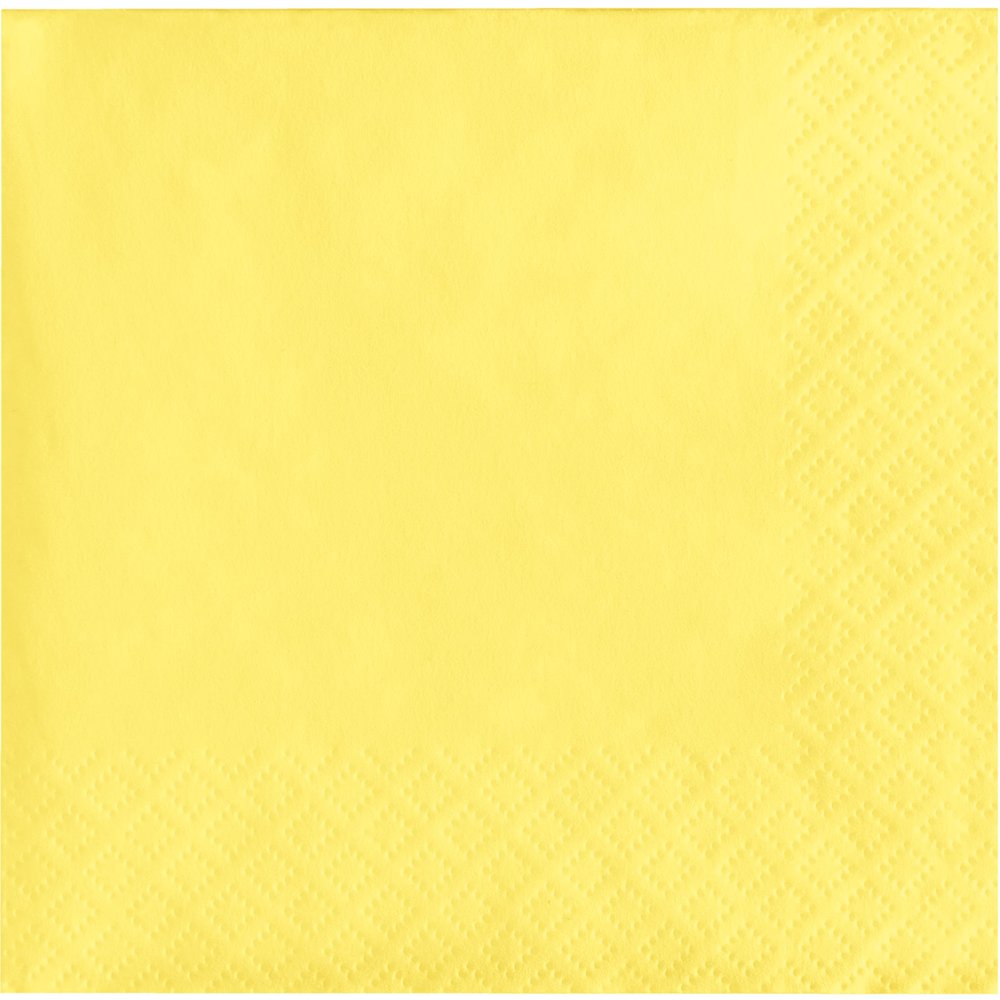 500-Count Touch of Color 3-Ply Paper Beverage Napkins, Mimosa Yellow