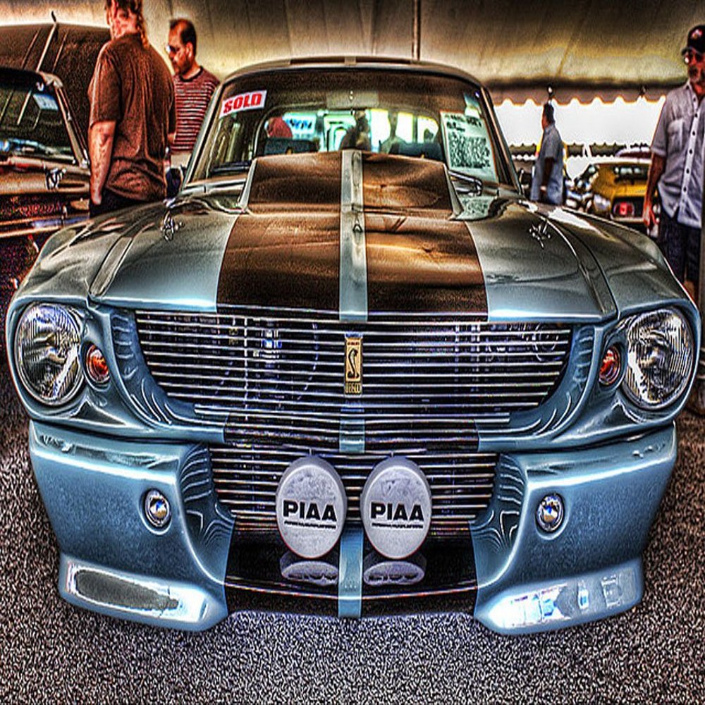 1967 Ford Mustang Custom Fastback II- Canvas OR FINE Print Wall Art
