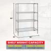 Quantum Storage Systems WR86-1836S Starter Kit for 86" High 4-Tier Wire Shelving Unit, Stainless Steel Finish, 800 lb. Per Shelf Capacity, 18" Width x 36" Length x 86" Height view 2