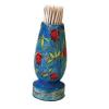 Painted Wooden Toothpick Stand Pomegranates Design view 1
