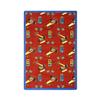 Joy Carpets Pit Stop 7'8" x 10'9" Area Rug in Color Red view 1