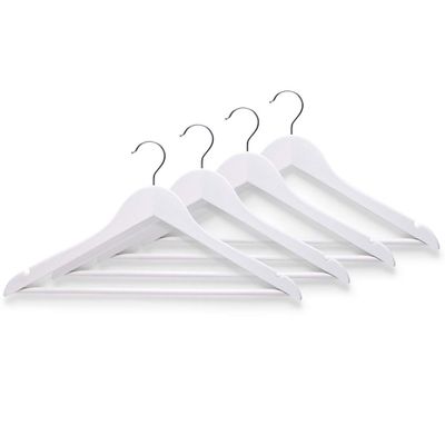Zeller 17141 43.5 cm Wardrobe Hanger, Set of 4, White
