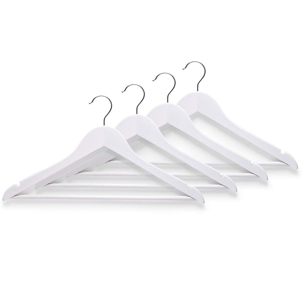 Zeller 17141 43.5 cm Wardrobe Hanger, Set of 4, White