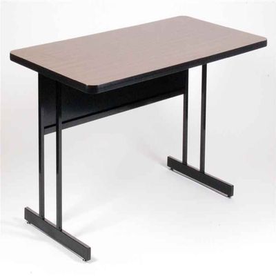 Correll 30"x48" Training & Computer Table, Cherry Rectangular High Pressure Laminate, 26" Keyboard Height Work Station, Heavy Steel Frame (CS3048-21)