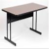 Correll 30"x48" Training & Computer Table, Cherry Rectangular High Pressure Laminate, 26" Keyboard Height Work Station, Heavy Steel Frame (CS3048-21) view 1