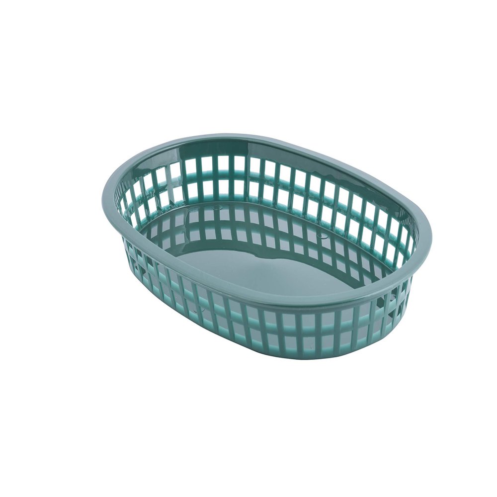 Forest Green Plastic Basket 10.5X7X1.5