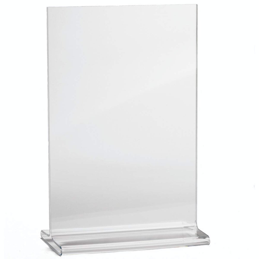 Clear Acrylic Table Tent Card Holder - 4" X 6"
