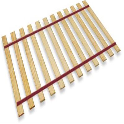 The Furniture Cove Queen Size Custom Width Bed Slats With Maroon Strapping-Choose Your Needed Width To Help Support Your Box Spring And Mattress