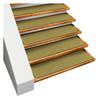 House, Home and More Set of 12 Skid-Resistant Carpet Stair Treads - Olive Green - 8 Inches X 30 Inches view 1