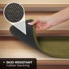 House, Home and More Set of 12 Skid-Resistant Carpet Stair Treads - Olive Green - 8 Inches X 30 Inches view 4