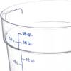 Carlisle FoodService Products Storplus Round Food Storage Container with Stackable Design for Catering, Buffets, Restaurants, Polycarbonate (Pc), 18 Quart, Clear, (Pack of 6) view 4