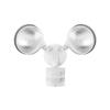 Globe Electric 17000273 180-Degree 240 W Twin Head White Hardwired Motion Sensor Security Flood Light, Spotlight, Outdoor, Outside House Lights view 1