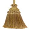 5 1/2" (14cm) Key Tassel, 4" (10cm) Loop with Criss Cross Design (Style# KTIC) Rustic Gold Multicolor #4975 (Light Gold, Beige Gold, Yellow Gold) Sold Individually view 1