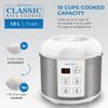Buffalo Classic Rice Cooker with Clad Stainless Steel Inner Pot - Electric Rice Cooker for White/Brown Rice, Grain - Easy-to-clean, Non-Toxic & Non-Stick, Auto Warmer (5 Cup) view 2