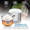 Buffalo Classic Rice Cooker with Clad Stainless Steel Inner Pot - Electric Rice Cooker for White/Brown Rice, Grain - Easy-to-clean, Non-Toxic & Non-Stick, Auto Warmer (5 Cup) view 3