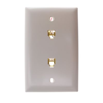 Legrand - On-Q TPTE2W 2 Telephone 4 Conductor 1g Tp Wall Plate