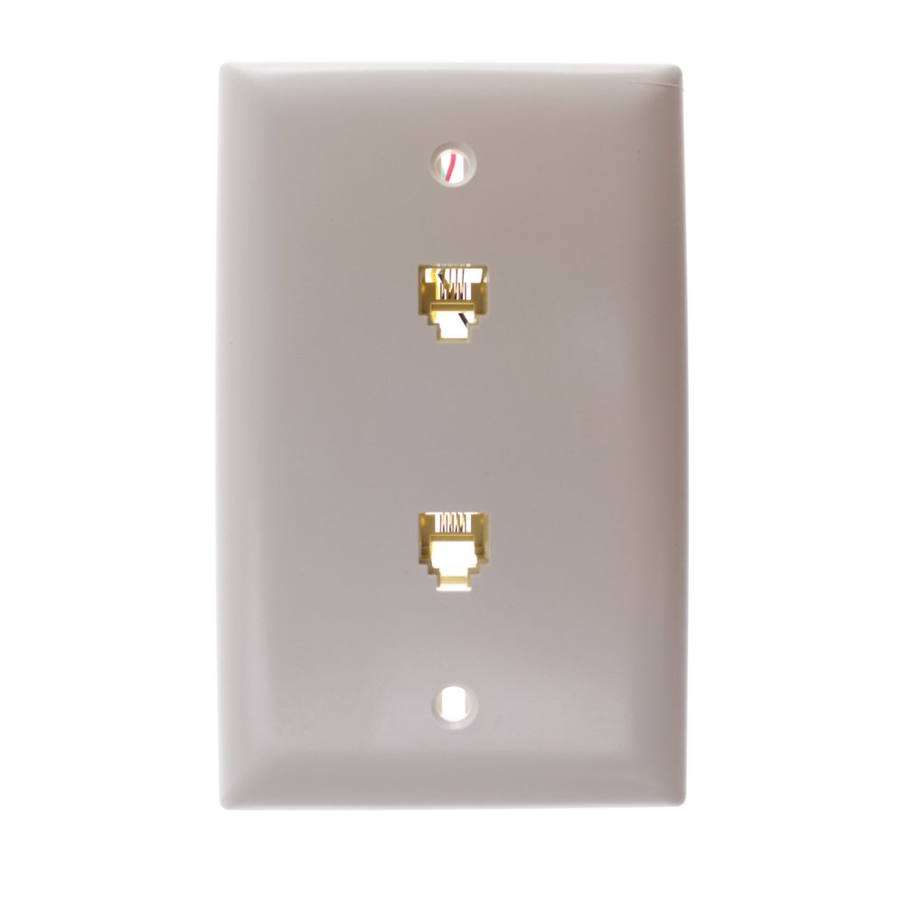 Legrand - On-Q TPTE2W 2 Telephone 4 Conductor 1g Tp Wall Plate