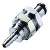 Colder Products Company MCD4202 Chrome Plated Brass Tube Fitting, Insert, Shutoff, Panel Mount, 1/8" Insert x 1/8" Barb view 1