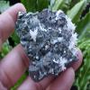B6618 Gemqz Tetrahedrite & Quartz Points Spots Cluster Cute view 1