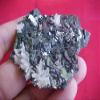 B6618 Gemqz Tetrahedrite & Quartz Points Spots Cluster Cute view 2