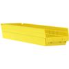 Akro-Mils 30164 Plastic Shelf Bin Nestable - 6-5/8"W x 23-5/8"D x 4" H Yellow, Lot of 6 view 1