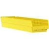 Akro-Mils 30164 Plastic Shelf Bin Nestable - 6-5/8"W x 23-5/8"D x 4" H Yellow, Lot of 6 view 2