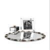 Allure Alinea Clear Jewel Accent Oval Mirror Vanity Set, Amber view 1