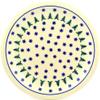 Polmedia Polish Pottery Dinner Plate - Evergreen Snowflakes Pattern Handmade in Boleslawiec Poland + Certificate of Authenticity view 1